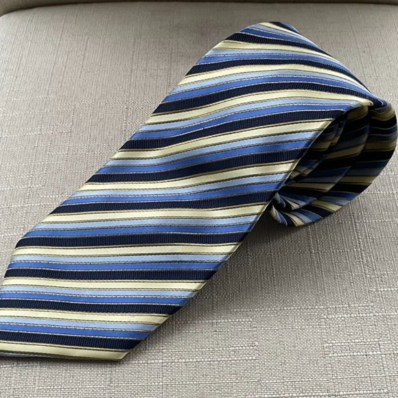Alexander Julian Colours Men Tie Multi color Striped Necktie Classic Tie - Picture 6 of 10